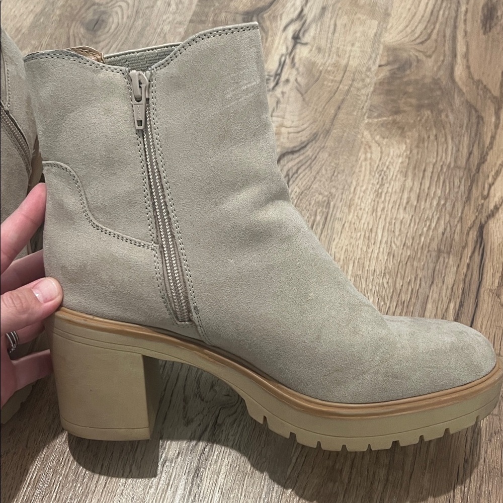 Universal Thread Taupe Heeled Boots - Picture 3 of 3